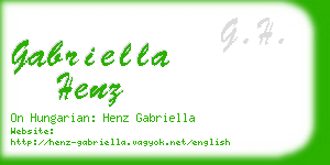 gabriella henz business card